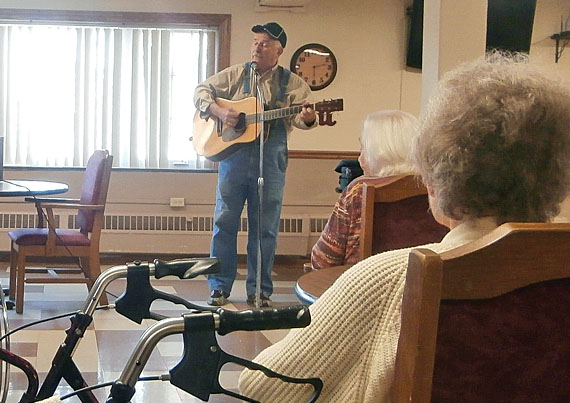 Performing for residents