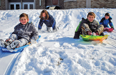 School sledding
