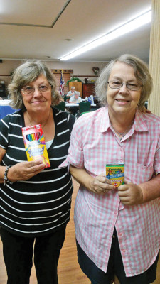 Donating school supplies