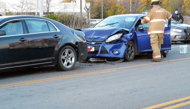 Three-car crash