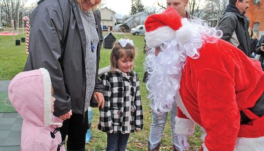 Santa makes friends during stop in Forest