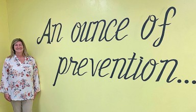 Robin Oates enjoys sharing prevention information