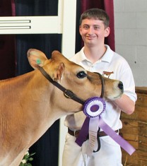 Zachary Wedertz, son of Chris and Heather Wedertz, earned grand champion Jersey honors during Wednesday’s dairy show. He attends Kenton High School and is a member of the Hardin County Dairy Club.