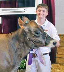 Junior champion Jersey honors went to Zachary Wedertz, son of Chris and Heather Wedertz, during Wednesday’s dairy show. Zachary attends Kenton High School and is a member of the Hardin County Dairy Club.