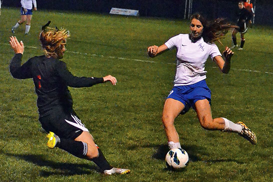 Going hard for the ball