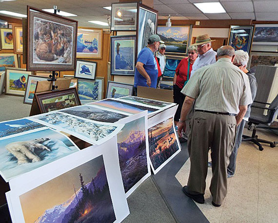 Viewing Machetanz prints
