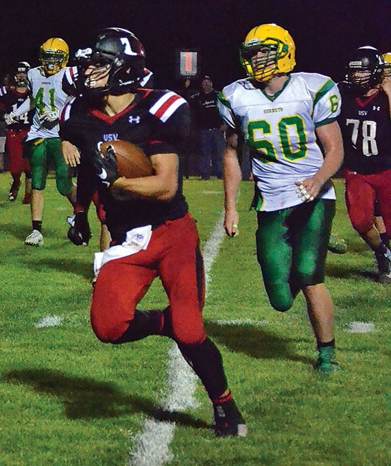 Heading to the end zone