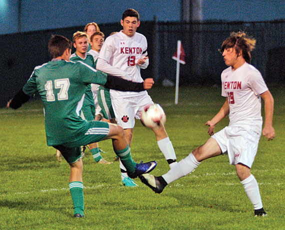 Fighting for the ball