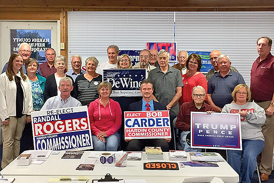 Republican committee members gather at party’s headquarters