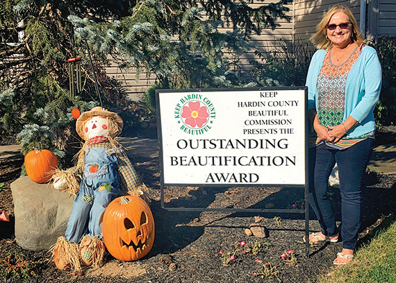 Beautification award to Shepherd family
