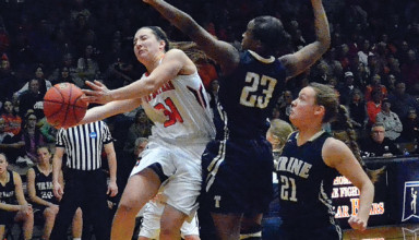 Soaring to the basket