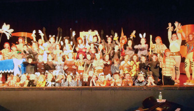 The cast of “The Lion King Kids” which will be presented Friday and Saturday night in Kenton