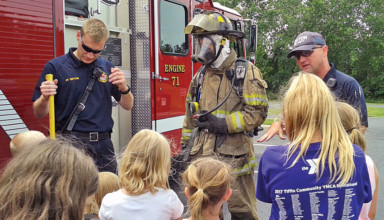Meeting firefighters