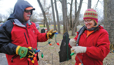 Preparing holiday lights