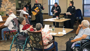 Christmas carols with cops