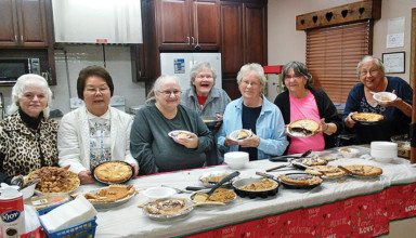 Enjoying plenty of pies
