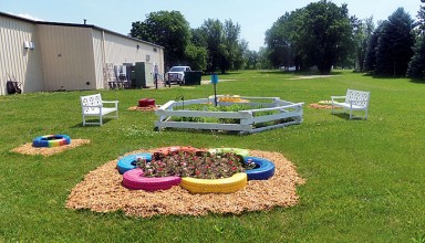 Monarch garden behind Hardin County Family YMCA