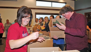 Preparing packages for the troops
