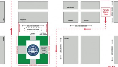 Route for Kenton Lions Club Christmas Parade