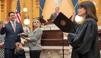 Senator takes oath