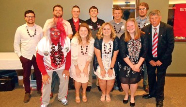 Scholarship students at OSU dinner